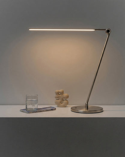 Glowmere Libra Minimalist LED Table Lamp in nickel