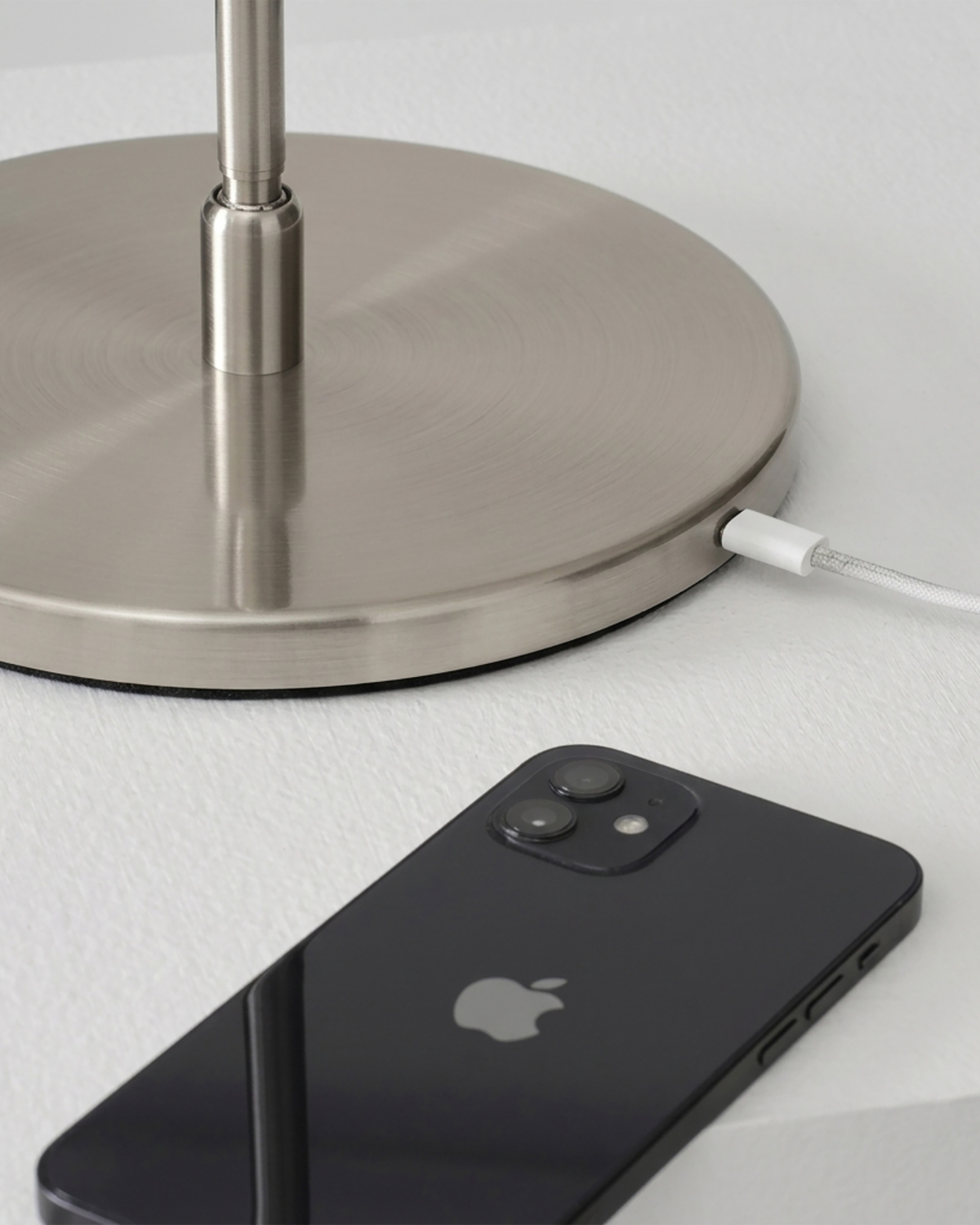 Glowmere Libra Minimalist LED Table Lamp in nickel