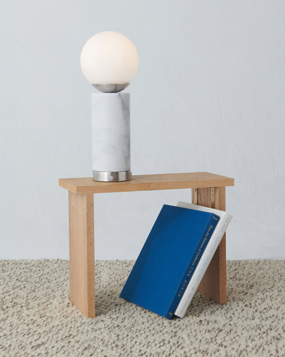 Glowmere Aspen Marble Base USB Table Lamp with Glass Globe view 10