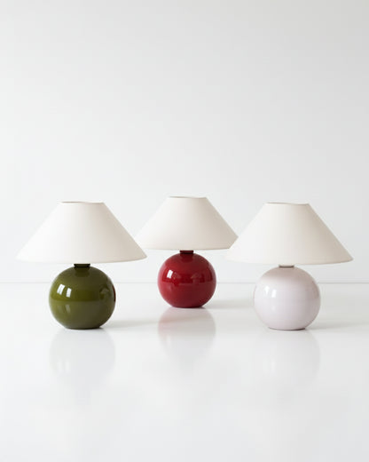 Glowmere Fiona Glossy Ceramic Base Table Lamp with Empire Shade view 2