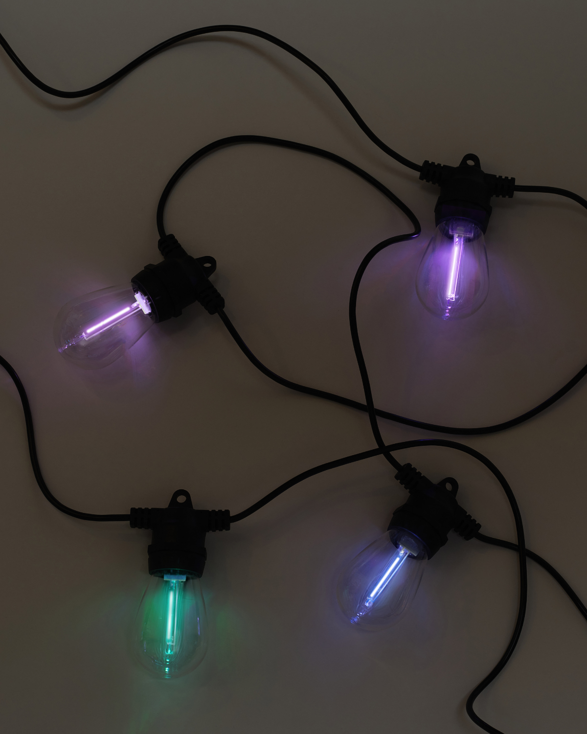 Glowmere RGB Hybrid Plug In and Solar String Lights with Remote view 2