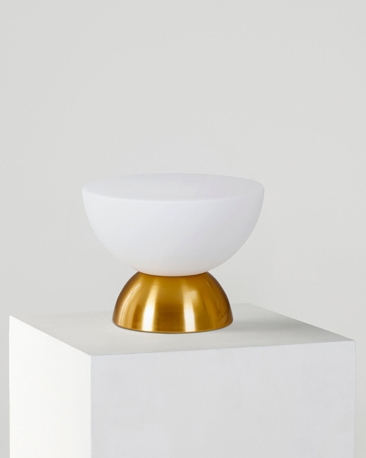 Glowmere Lamina Double Dome Brass Table Lamp with Dimmer view 3