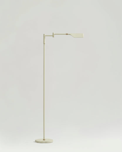Glowmere Leaf Reading LED Floor Lamp with Touch Dimmer in cream