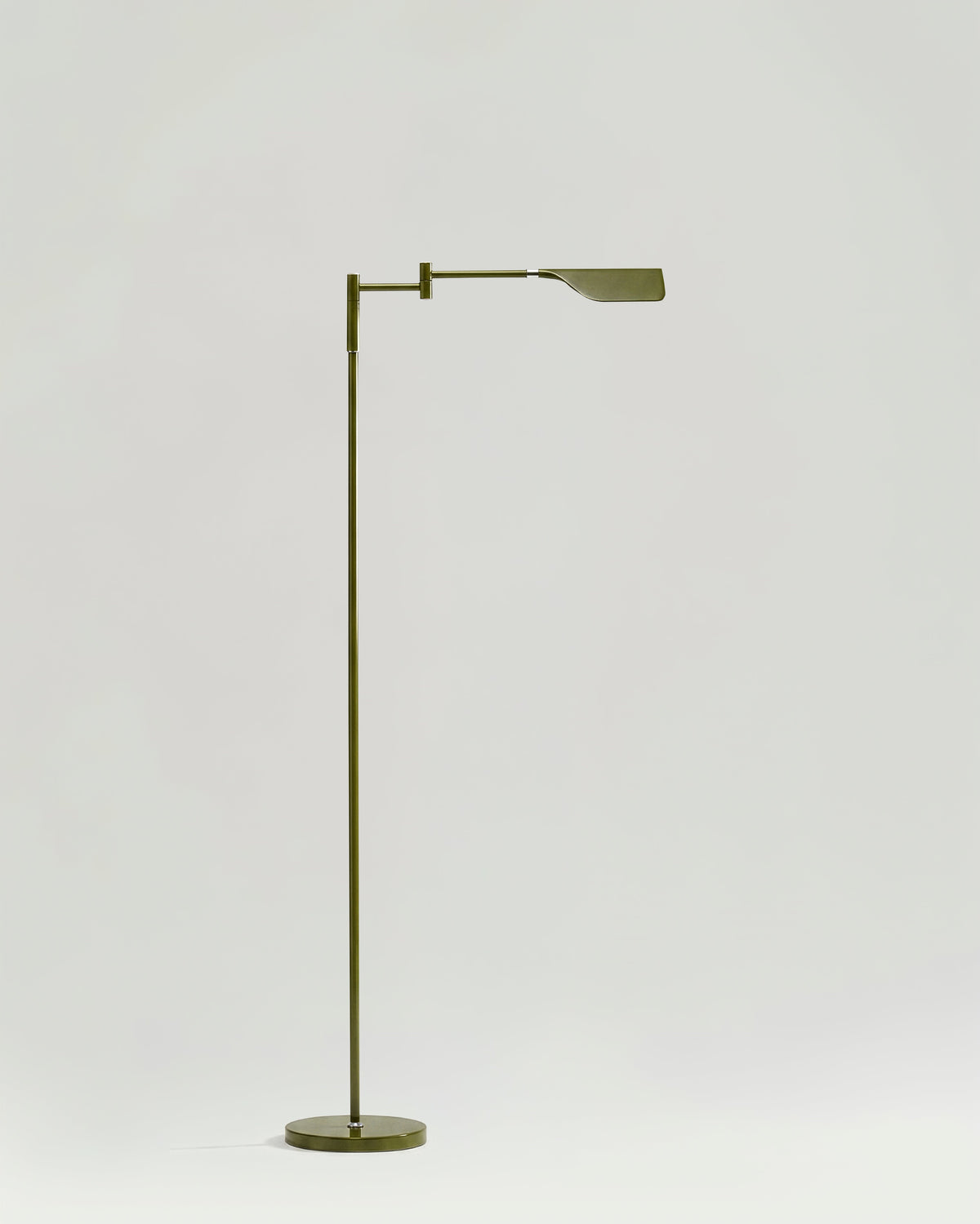 Glowmere Leaf Reading LED Floor Lamp with Touch Dimmer in green