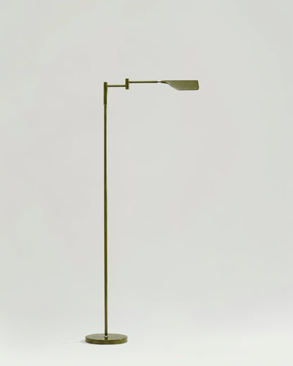 Glowmere Leaf Reading LED Floor Lamp with Touch Dimmer in green