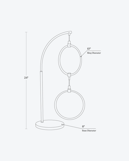 Glowmere 2 Ring RGB Color Changing Table Lamp view 7