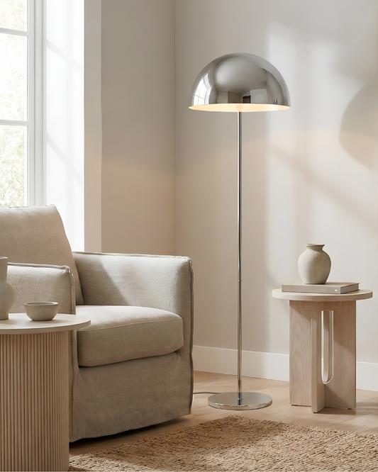 Glowmere Ono Metal Floor Lamp with Color Changing Bulb overall view