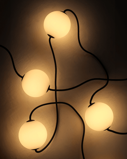 Glowmere Orb Spherical Plug In String Lights overall view
