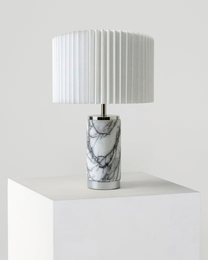 Glowmere Arden Marble USB Table Lamp with White Shade view 9