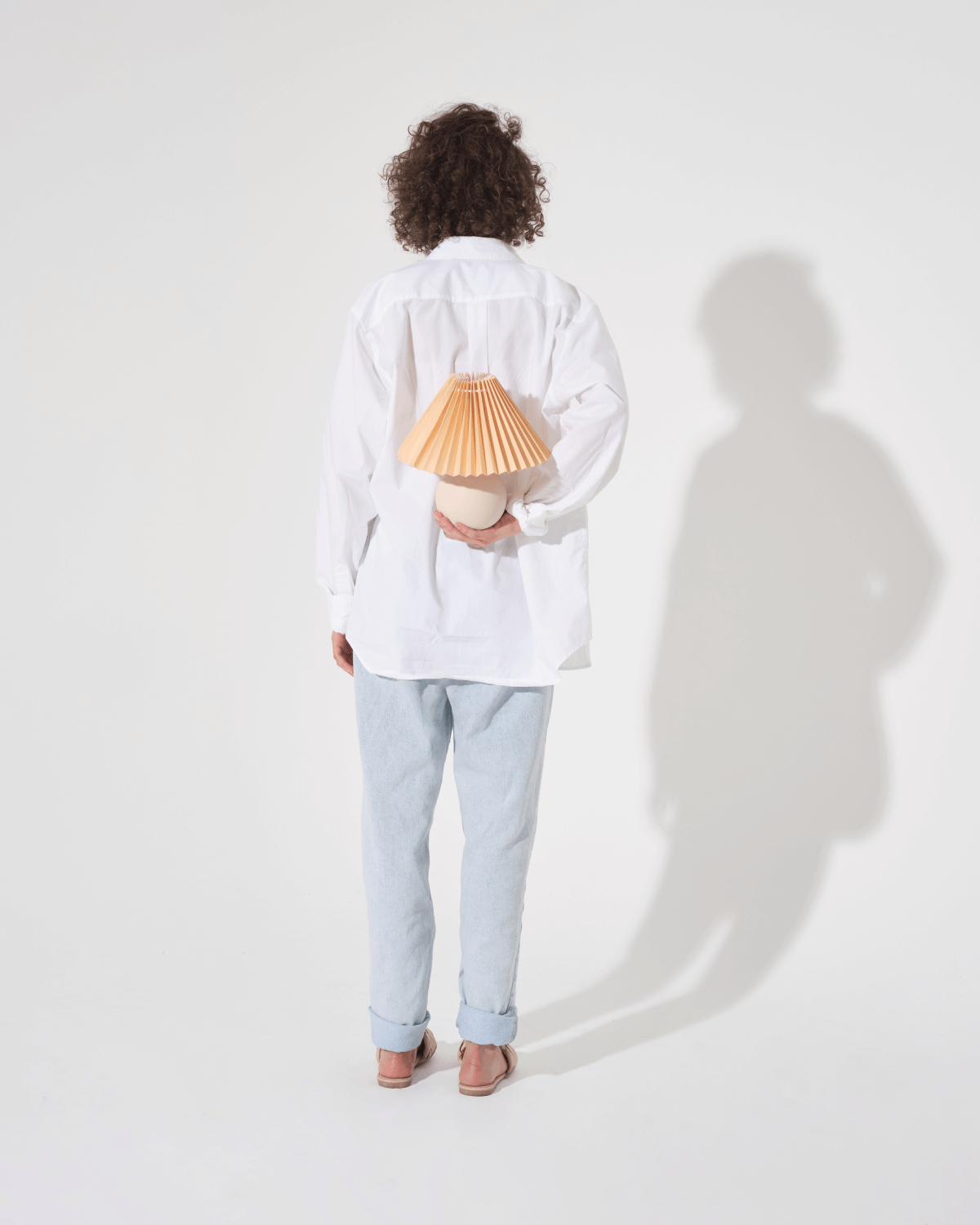 Glowmere Serena Ceramic Globe Base Table Lamp with Pleated Shade view 2