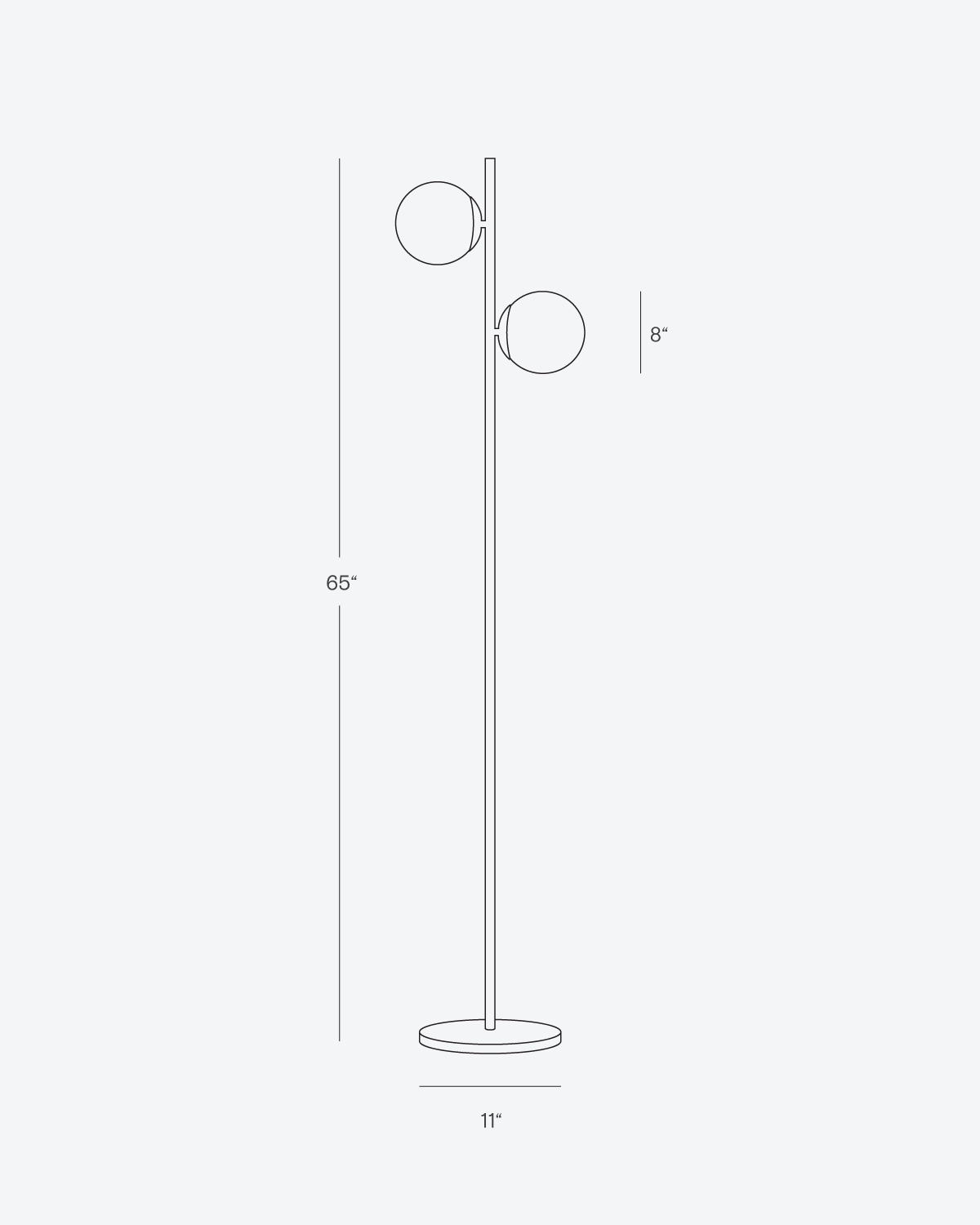 Glowmere Sphere Two Globe Frosted Glass Floor Lamp view 7
