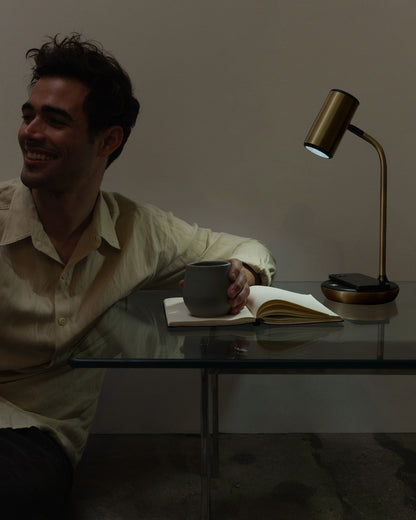 Glowmere Ezra LED Desk Lamp with Wireless Charging view 3