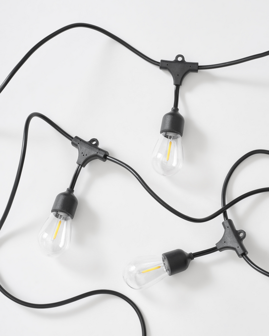 Glowmere Ambience Pro Solar Hanging Edison String Lights overall view