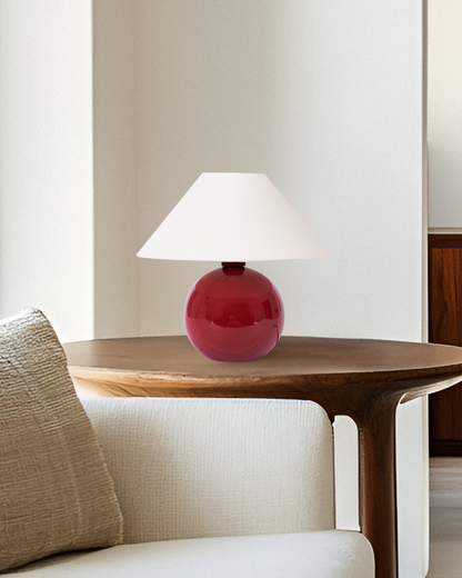 Glowmere Fiona Glossy Ceramic Base Table Lamp with Empire Shade view 7