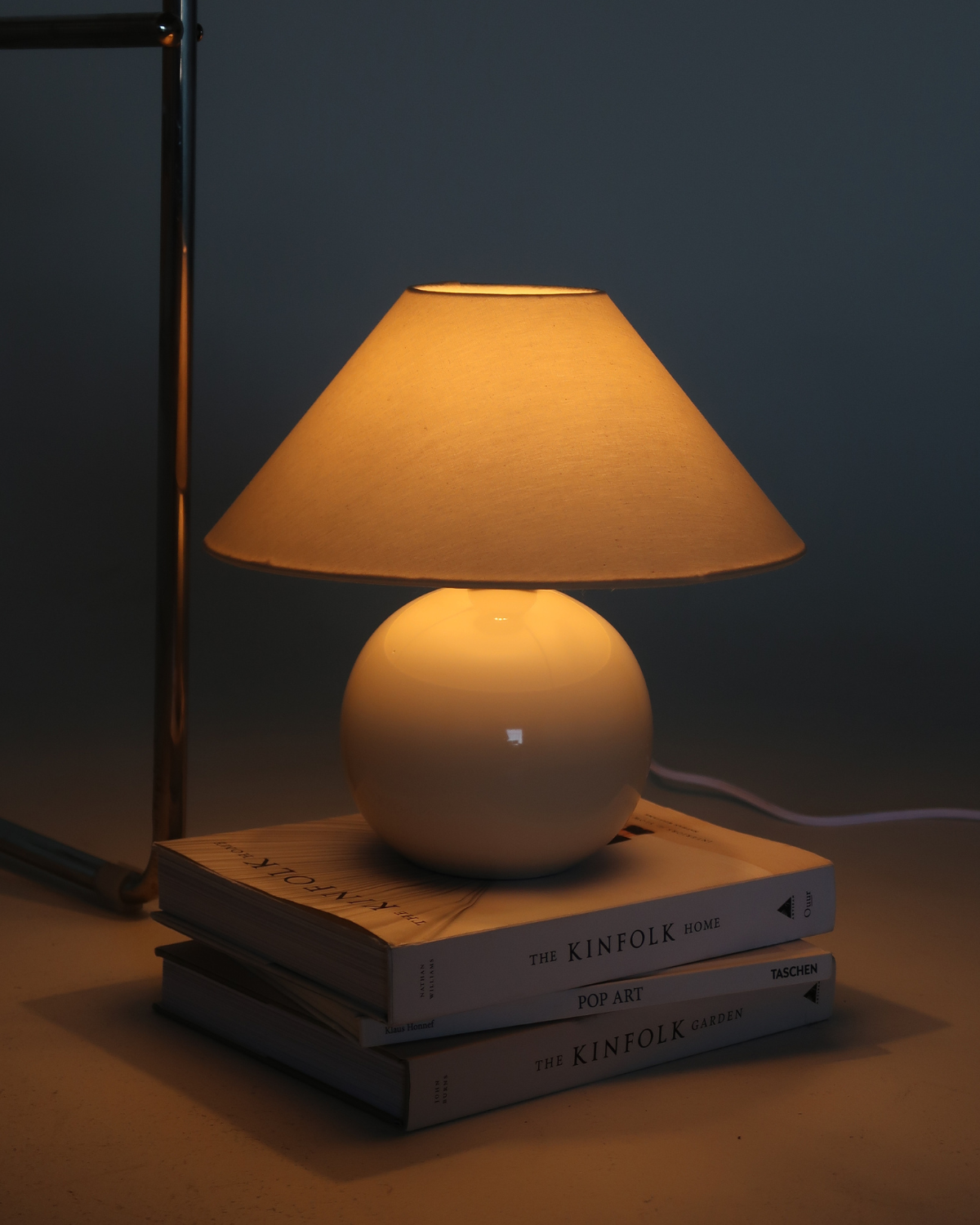Glowmere Fiona Glossy Ceramic Base Table Lamp with Empire Shade view 10