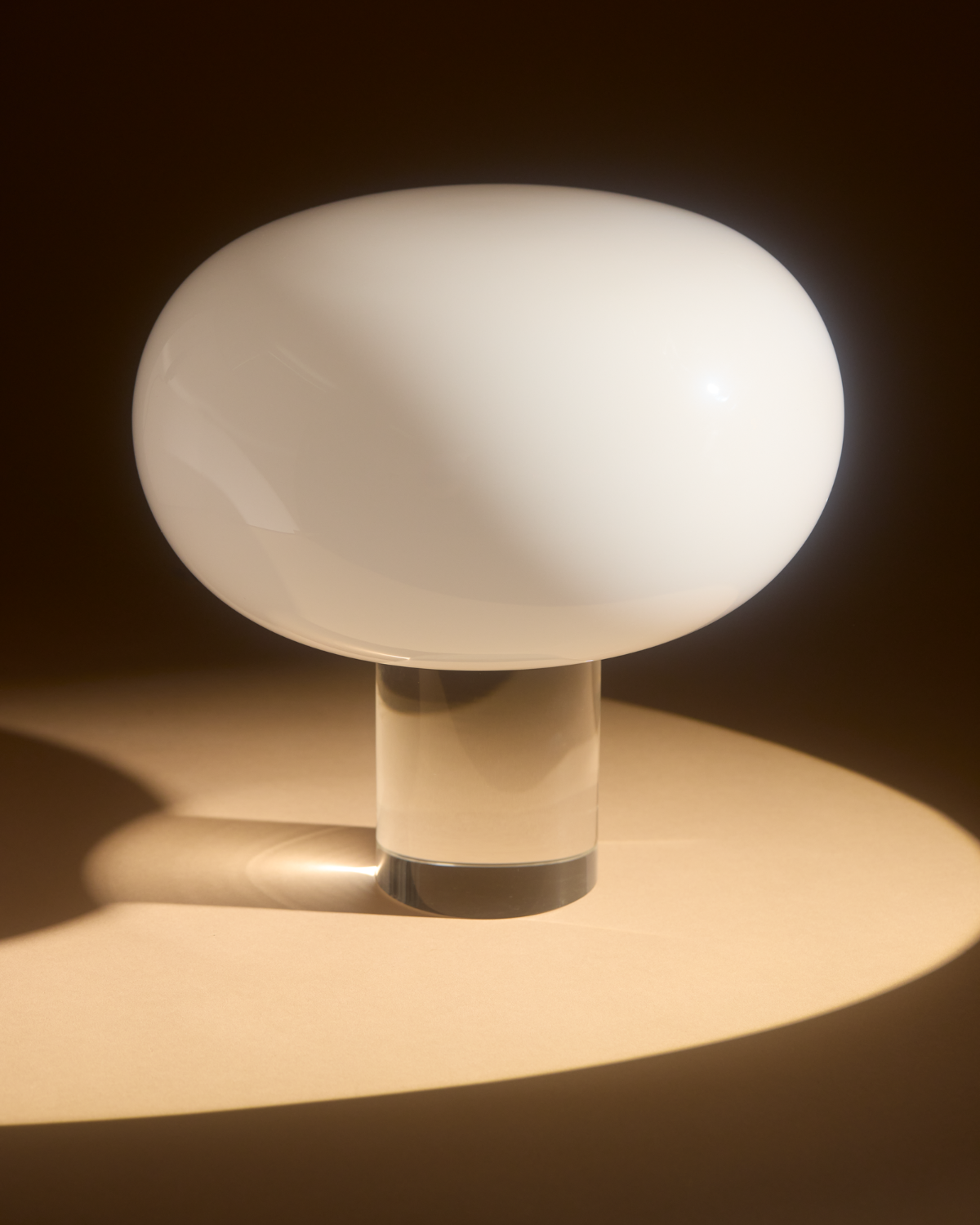 Glowmere Callisto Translucent Glass Base Frosted Globe Table Lamp view 2