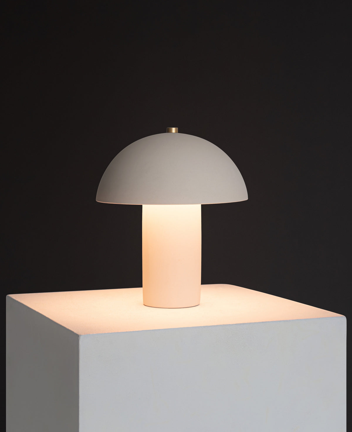 Glowmere Alba Matte Ceramic Mushroom Table Lamp view 2