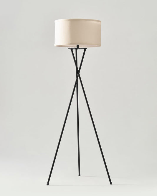 Glowmere Jaxon Crisscross Base Tripod LED Floor Lamp overall view