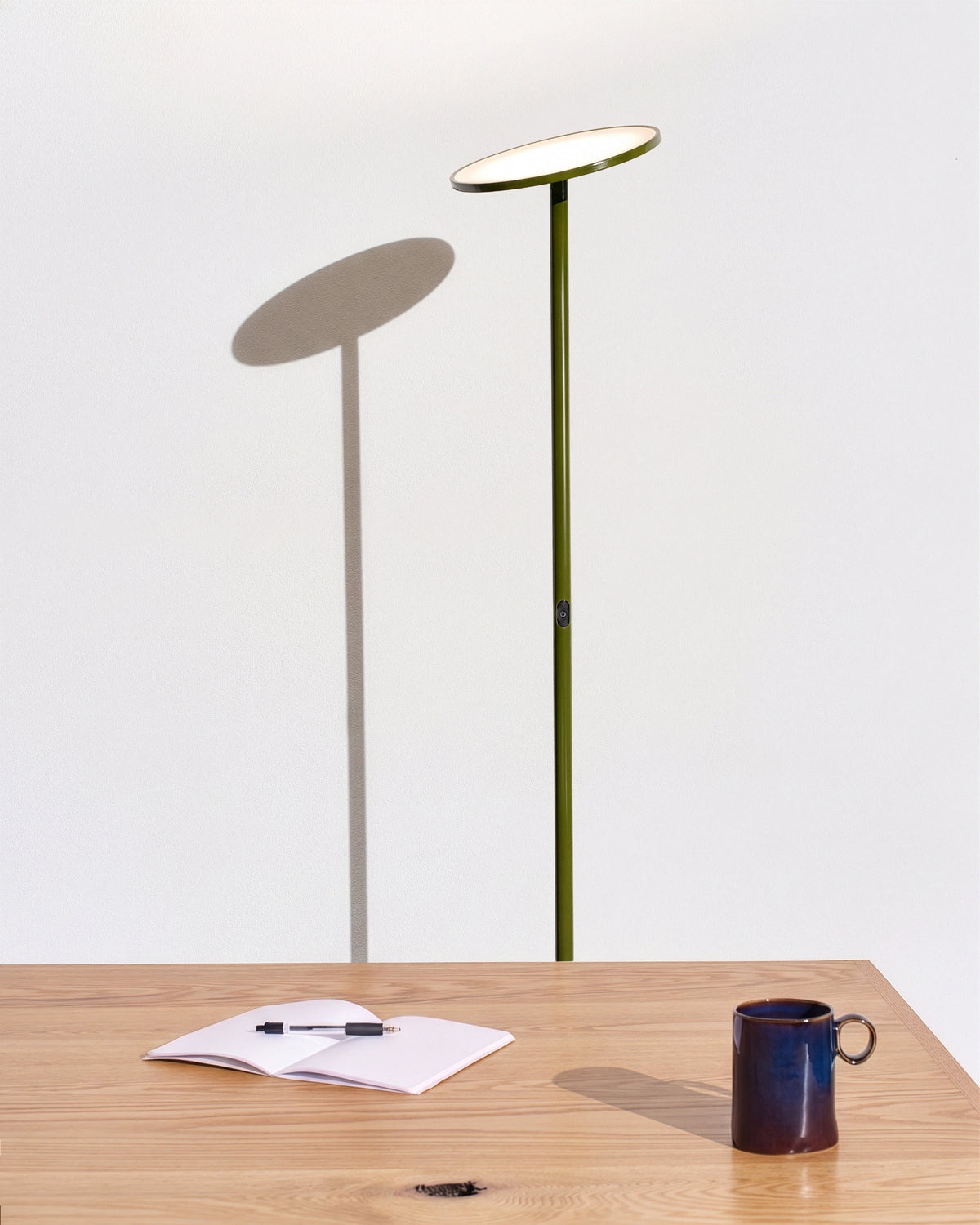 Glowmere Sky Torchiere LED Floor Lamp in green