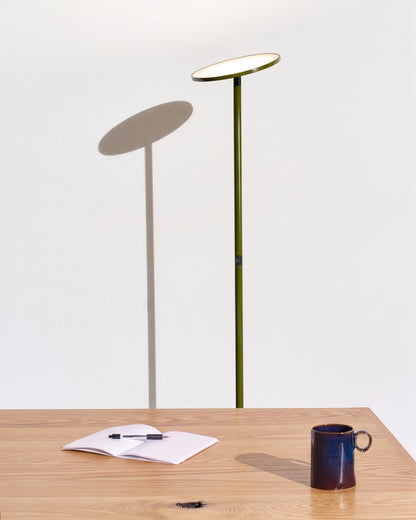 Glowmere Sky Torchiere LED Floor Lamp in green