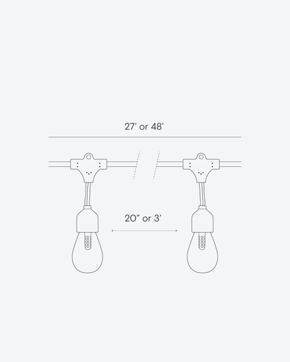 Glowmere Ambience Pro Solar Hanging Edison String Lights view 6
