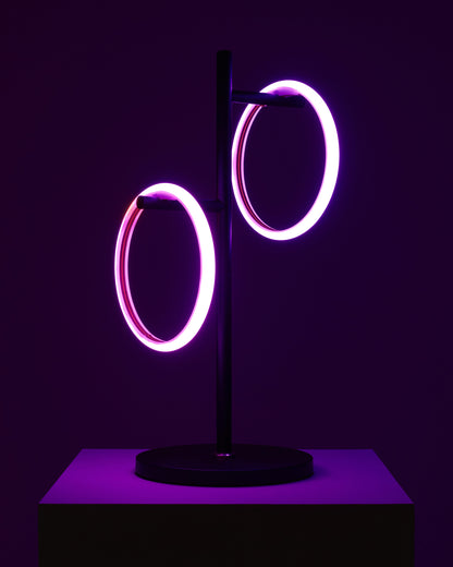 Glowmere Saturn RGB Two Ring Color Changing Table Lamp view 6