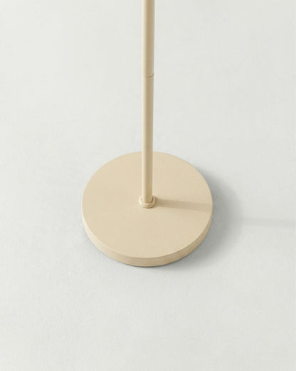 Glowmere Swoop Asymmetrical Pivoting Head Floor Lamp in cream